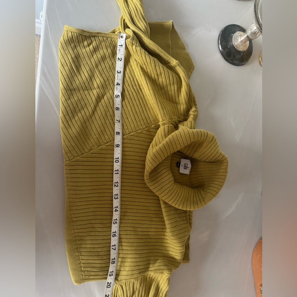 CAbi Green Cowl Neck Happy Sweater US M - Picture 5 of 7